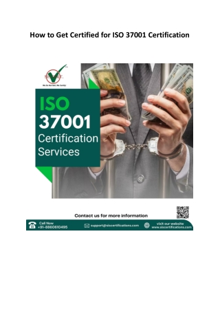 How to Get Certified for ISO 37001 Certification
