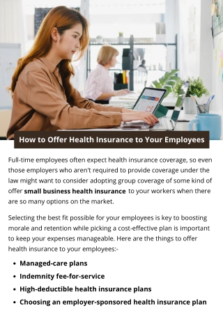 How to Offer Health Insurance to Your Employees