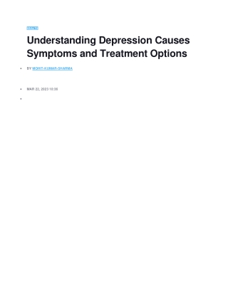 dipression mental health