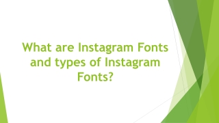 What are Instagram Fonts and types of Instagram