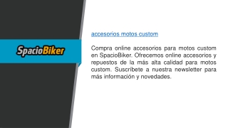 Comprar accesorios para motos custom