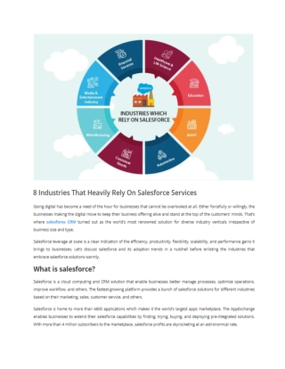 8 Industries That Heavily Rely On Salesforce Services