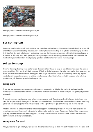 scrap my car