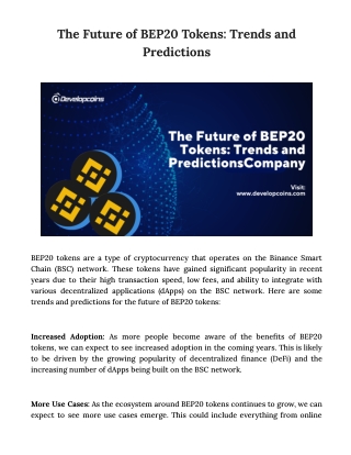 The Future of BEP20 Tokens Trends and Predictions