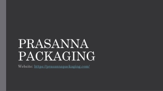 PRASANNA PACKAGING 21