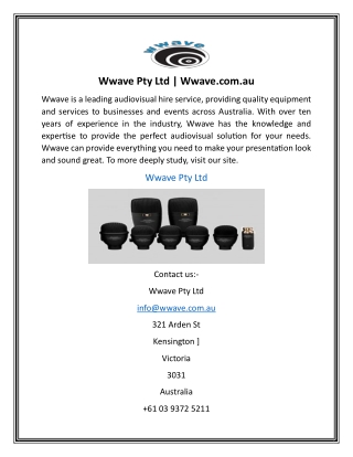 Wwave Pty Ltd | Wwave.com.au