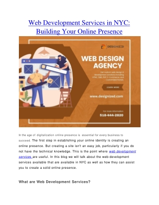 Web Development Services in NYC Building Your Online Presence