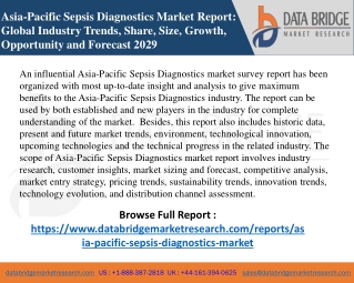 Asia-Pacific Sepsis Diagnostics -Healthcare