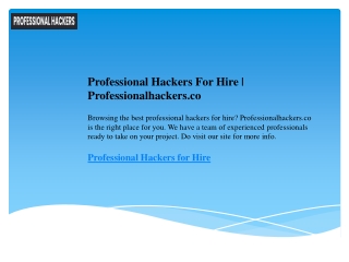 Professional Hackers For Hire  Professionalhackers.co