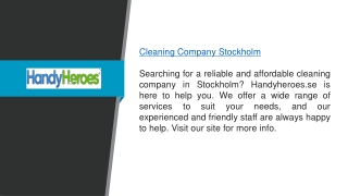 Cleaning Company Stockholm  Handyheroes.se