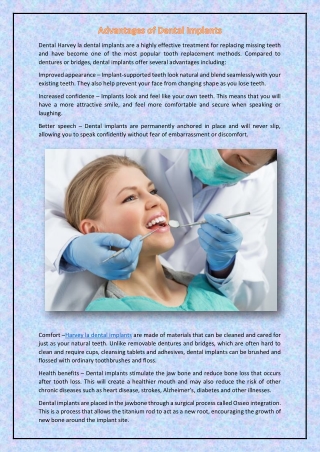 Advantages of Dental Implants