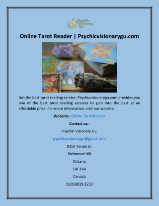 Online Tarot Reader  Psychicvisionarygu