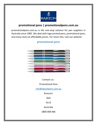 promotional pens | promotionalpens.com.au