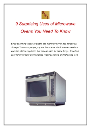 9 Surprising Uses of Microwave Ovens You Need To Know