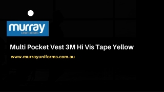 Multi Pocket Vest 3M Hi Vis Tape Yellow - murrayuniforms.com.au