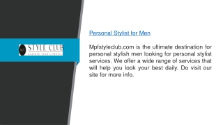 Personal Stylist For Men Mpfstyleclub.com