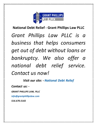 National Debt Relief Grant Phillips Law PLLC