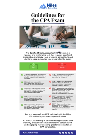 Guidelines for the CPA Exam