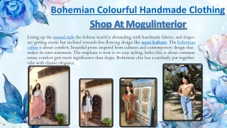 Bohemian Colorful Handmade Clothing