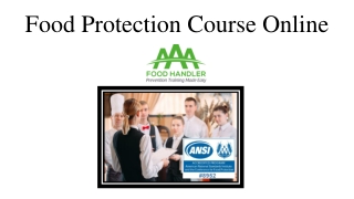 Food Protection Course Online