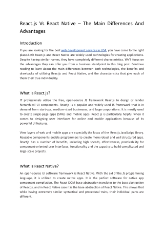 React.js Vs React Native – The Main Differences And Advantages.pdf