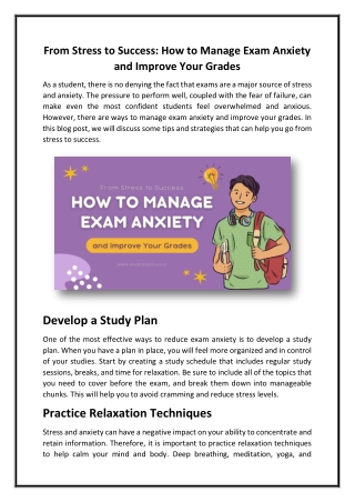 From Stress to Success How to Manage Exam Anxiety and Improve Your Grades