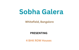 Sobha Galera Whitefield Bangalore -E-Brochure
