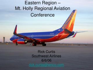 Eastern Region – Mt. Holly Regional Aviation Conference