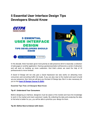 5 Essential User Interface Design Tips Developers Should Know