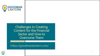 Challenges in Creating Content for the Financial Sector and How to Overcome Them