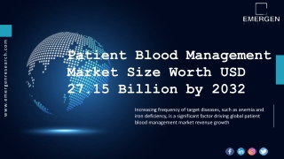 Patient Blood Management Market