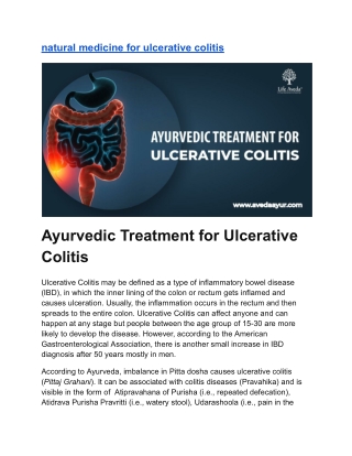 natural medicine for ulcerative colitis