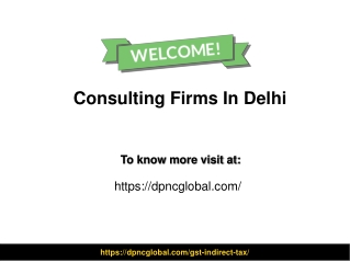 Consulting Firms In Delhi
