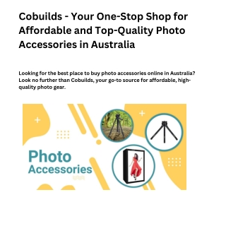 Cobuilds - Your One-Stop Shop for Affordable and Top-Quality Photo Accessories in Australia (1)