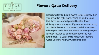 Flowers Qatar Delivery  Tulu Florals Qatar