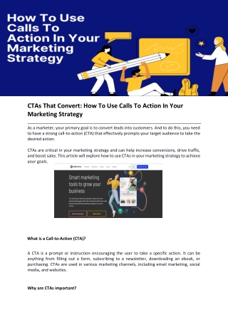 CTAs That Convert: How To Use Calls To Action In Your Marketing Strategy