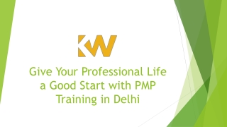 Give Your Professional Life a Good Start with PMP Training in Delhi