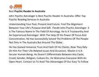 Best Psychic Reader In Australia