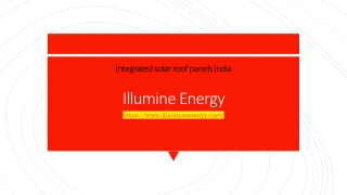 Integrated solar roof panels India