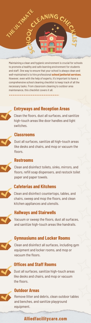 The Ultimate School Cleaning Checklist