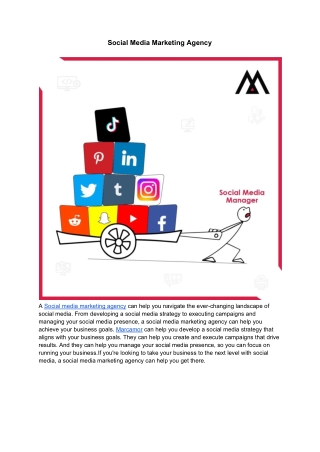 Social Media Marketing Agency | Marcamor