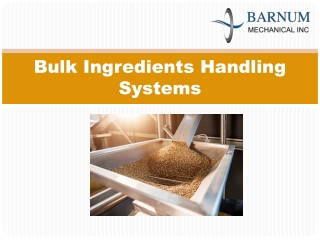 Bulk Ingredients Handling Systems-Barnum Mechanical