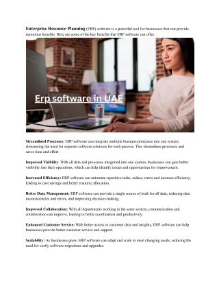 Erp software in UAE