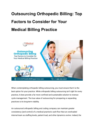 Outsourcing Orthopedic Billing_ Top Factors to Consider for Your Medical Billing Practice