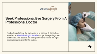 Know The Best Ways To Treat & Cure Eye Squint in Arcadia