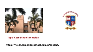 Top 5 Cbse Schools In Noida