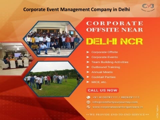 Corporate Event Management Company in Delhi NCR