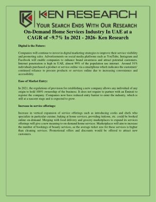 UAE On-Demand Home Services Industry Research Report - Ken Research