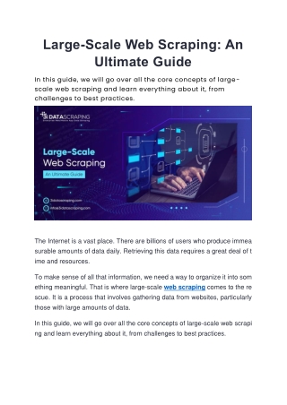Large-Scale Web Scraping: An Ultimate Guide