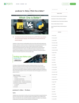 JavaScript Vs. Python: Which One is Better?